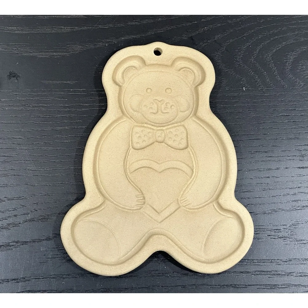 The Pampered Chef 1991‎ TEDDY BEAR Cookie Mold W/ Recipe Instruction Book NEW